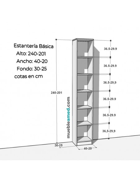 Estantería Básica 240x40x30