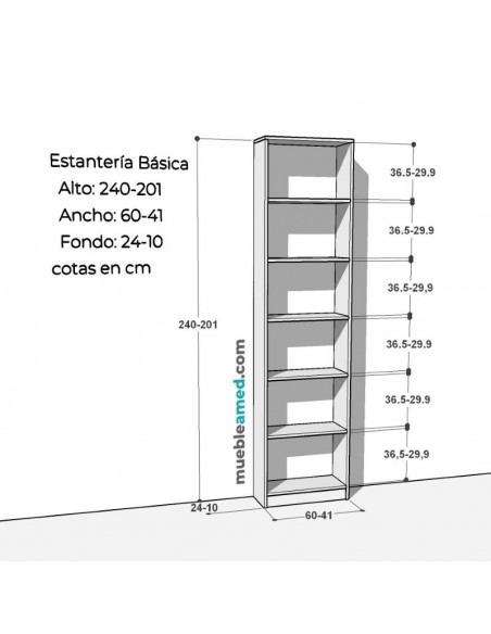 Estantería Básica 240x60x24