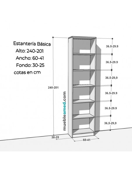 Estantería Básica 240x60x30