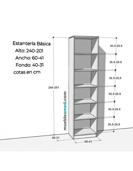 Estantería Básica 240x60x40