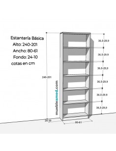 Estantería Básica 240x80x24