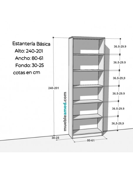 Estantería Básica 240x80x30